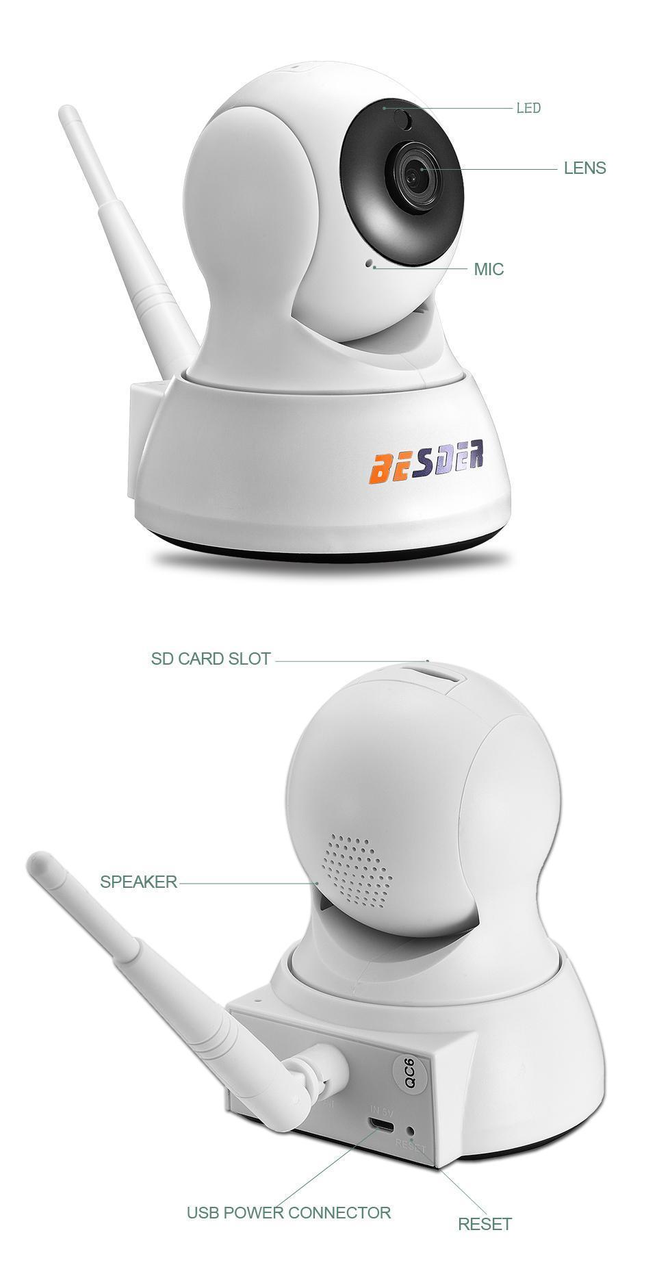 Wifi Rotatable CCTV Camera Audio / Video 2MP 1080P 24 dde35ebf20c914ad816eaf10d52b0030