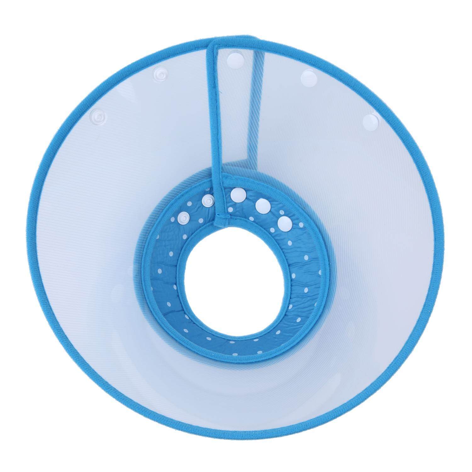 Dog Anti Bite Collar Lick Proof Wound-Recovery Soft Translucent Ruff Funnel Cover For Small Dog And Cat - L. 