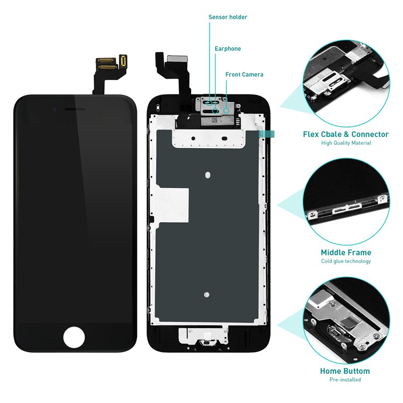 Complete LCD For iPhone 5 5S 5C 6 6S 7 8 Plus Touch Screen Display Digitizer Full Assembly +Camera Grade. 