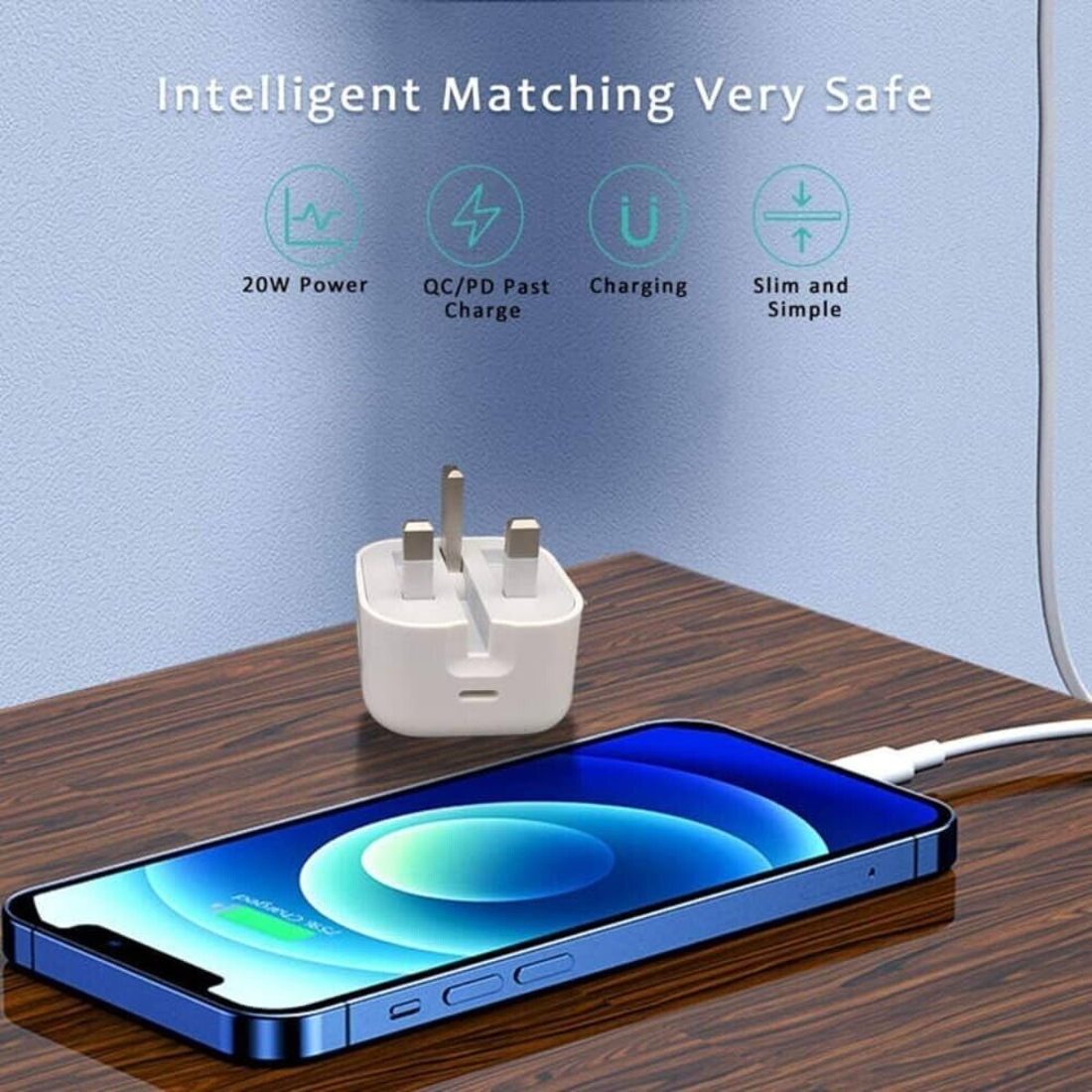 Apple 20W USB-C Power Adapter - iPhone Charger with Fast Charging Capability, Type C Wall Charger. 