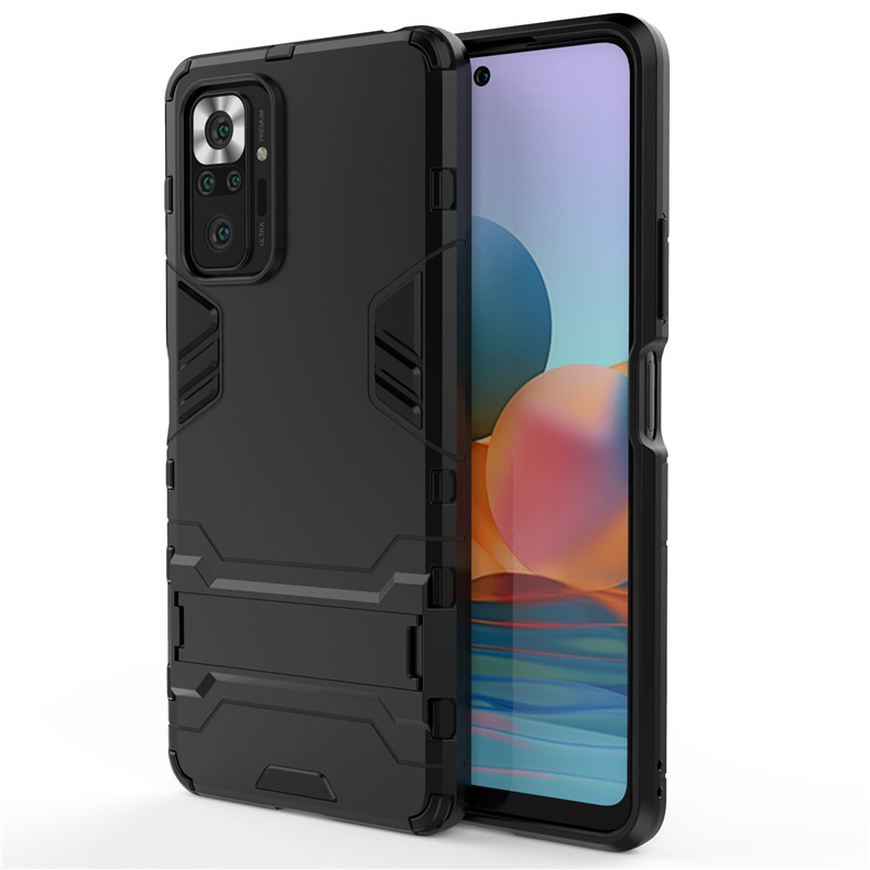 【ThinkWay】Iron Man Armor Shockproof Slip Resistant TPU and PC Case with Magnetic Stand and Belt Clip For Xiaomi Poco M3 & Redmi Note9 4G China Version/Redmi 9T/Redmi 9 Power. 