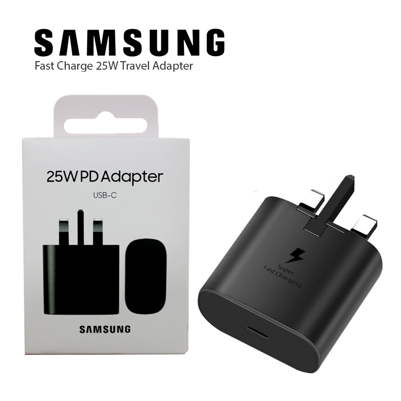 Samsung 25w Mobile Super Fast Charger 3 Pin Free type-c to type-c A05s A05 F34 M34 F54 A24 F14 M54 A54 A34 M14 A14 F04 M04 A04E A04S A04 M13 A53 A33 M33 M21 Supporting Adapter