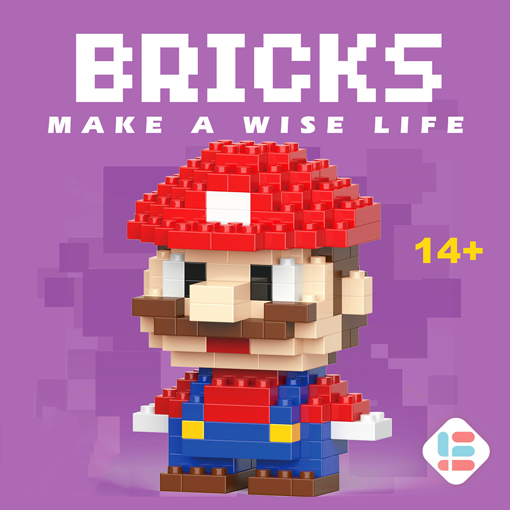 [ Ready Stock ] BRICKS Cute Cartoon Series Nano Block Mini Block Gift Decoration Building Brick Toy Boy Girl 卡通微型积木. 