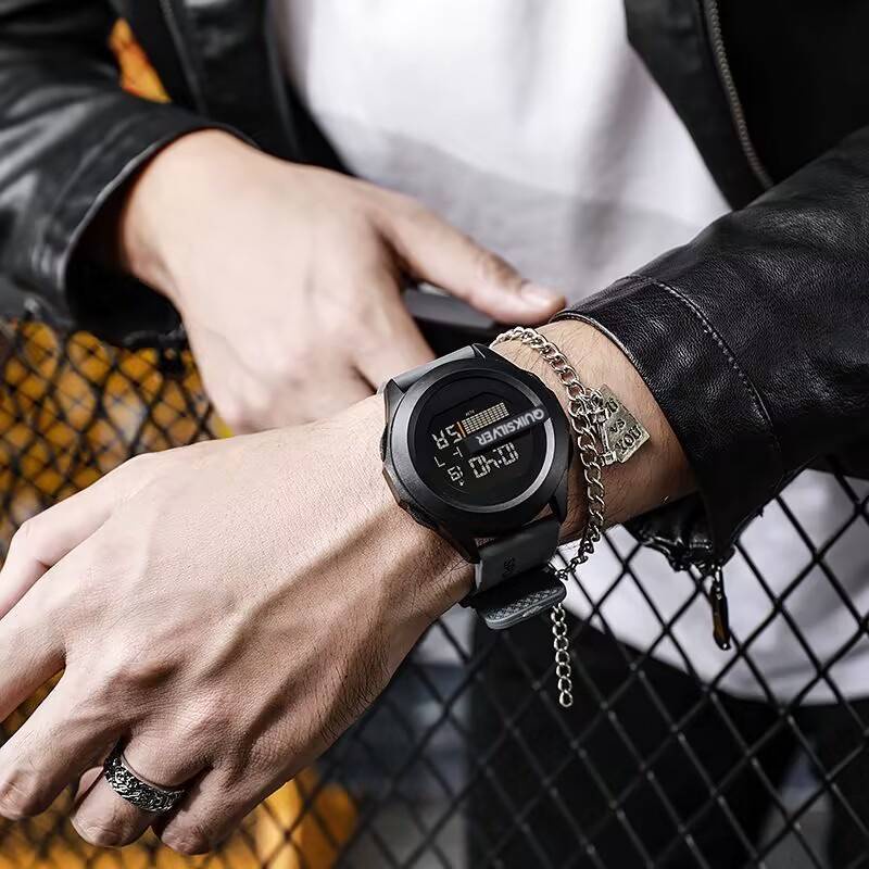 【Miga Plaza】Silicone Watch Quicksilver Watch Men Drone Strab Rubber Digital WaterProof Wrist Watch. 
