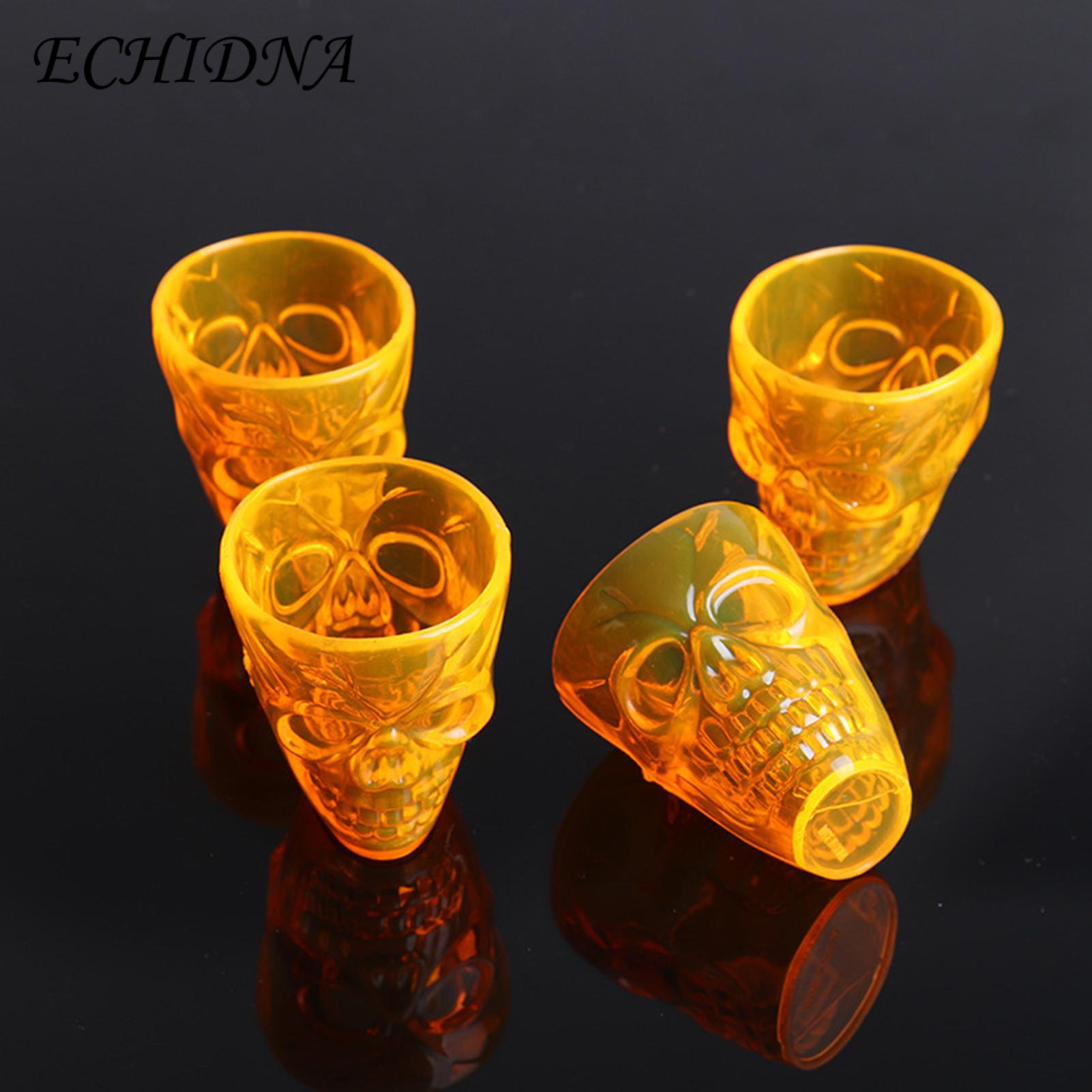 Halloween Beverage Cup Halloween Skull Water Cup Set 4pcs Exquisite Drinkware for Home Festive Decoration Halloween Skull Cup. 