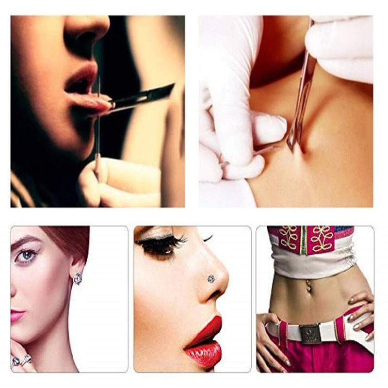 Sterilized Piercing Needles Nose Tattoo Needles Kit Piercing Tools 14G-20G. 