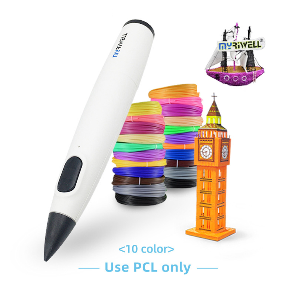 HXSJ Rp-300B Portable 3D Pen Low Temperature 3D Printing Pen Kids Birthday Gift Children 3D Drawing Pen. 