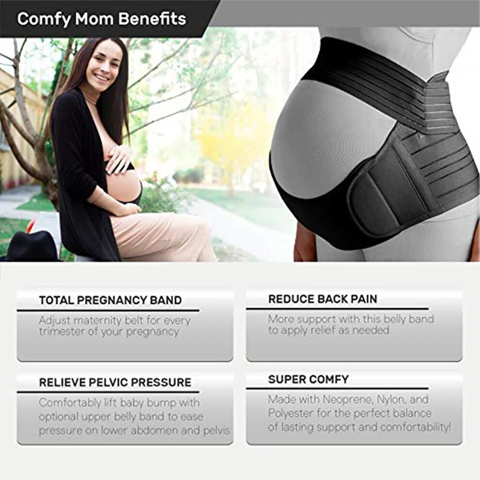 Pregnant Women Belts Maternity Belly Belt Waist Care Abdomen Support Postpartum Belt Pelvis Recovery Shapewear Breathable BeltHats & Caps. 