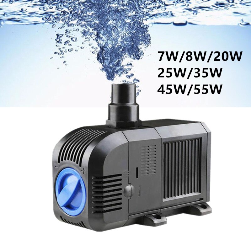 7W/20W/25W/35W/45W/55W Mini Submersible Water Pump for Aquarium Fish Tank Pond 