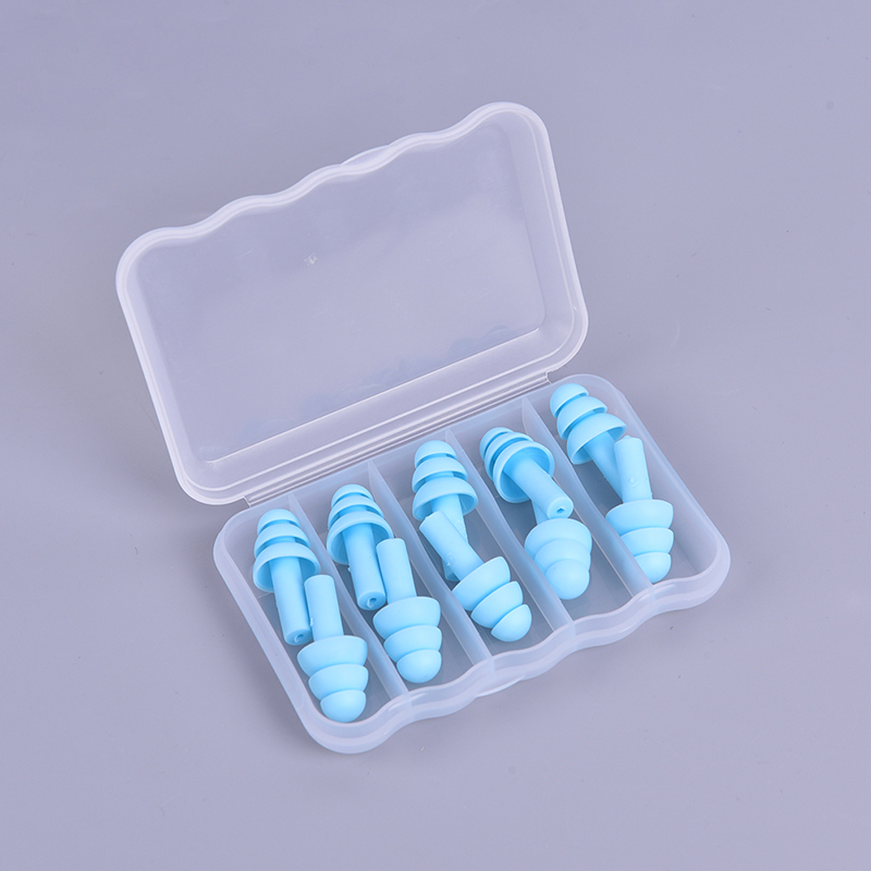5Pairs Silicone Ear Plugs Sleep Earplugs Noise Reduction Swimming
