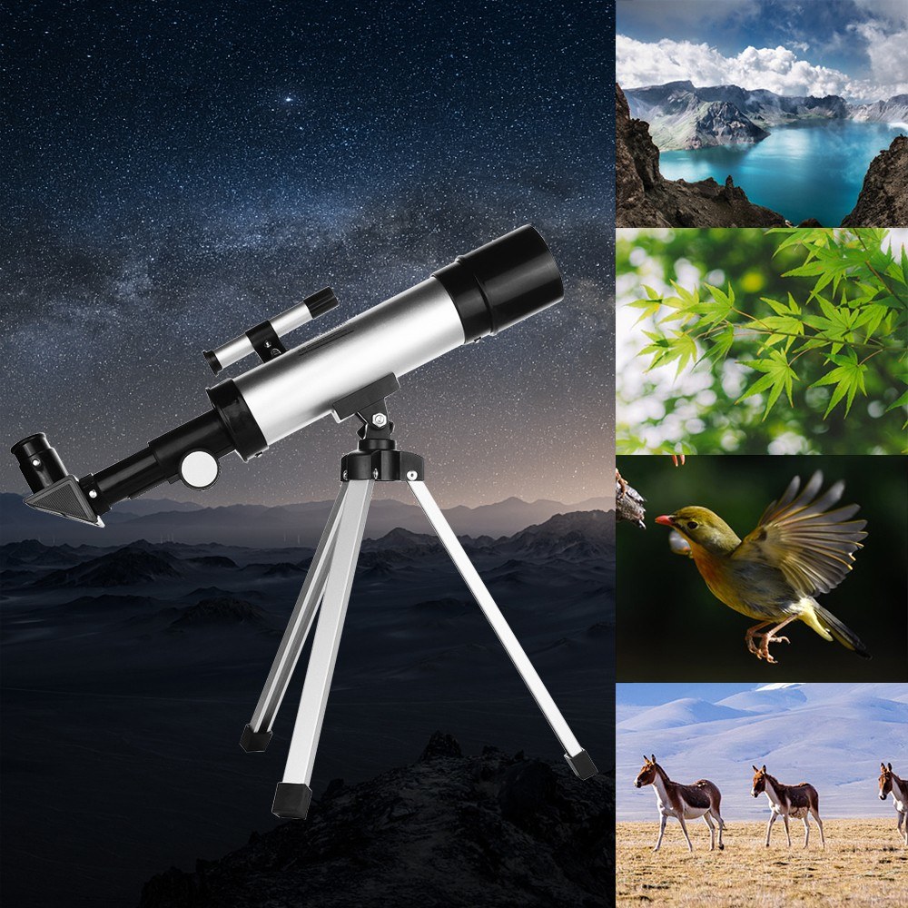 Erchu Astronomical Mirror with 90x Band Viewing Binocular and Tripod - silver. 