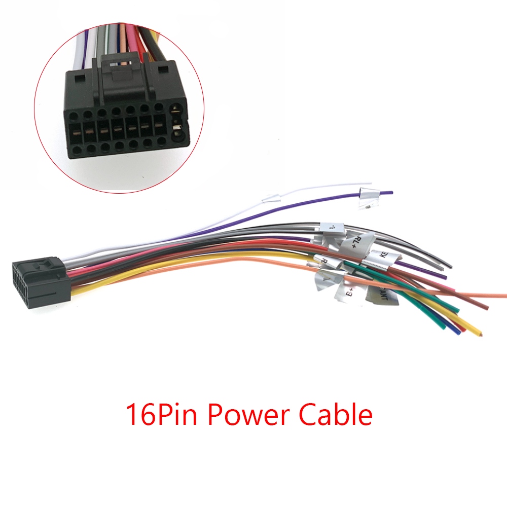 16 Pin Universal Car Android Radio Wire Harness Stereo Wiring USB GPS Adapter Cable For Hyundai Honda Nissan Kia Ford Toyota VW. 