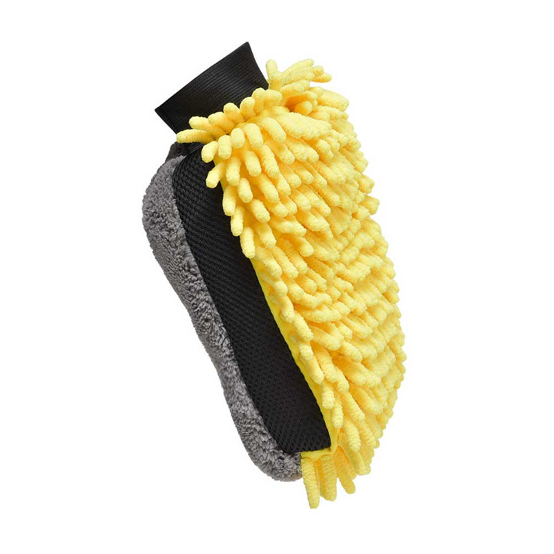 Waterproof Car Wash Microfiber Chenille Gloves Thick Car Cleaning Mitt Wax Detailing Brush Auto Care Double-faced Glove. 