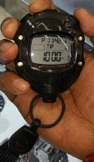 Casio HS-80TW-1EF Digital Black Stopwatch. 