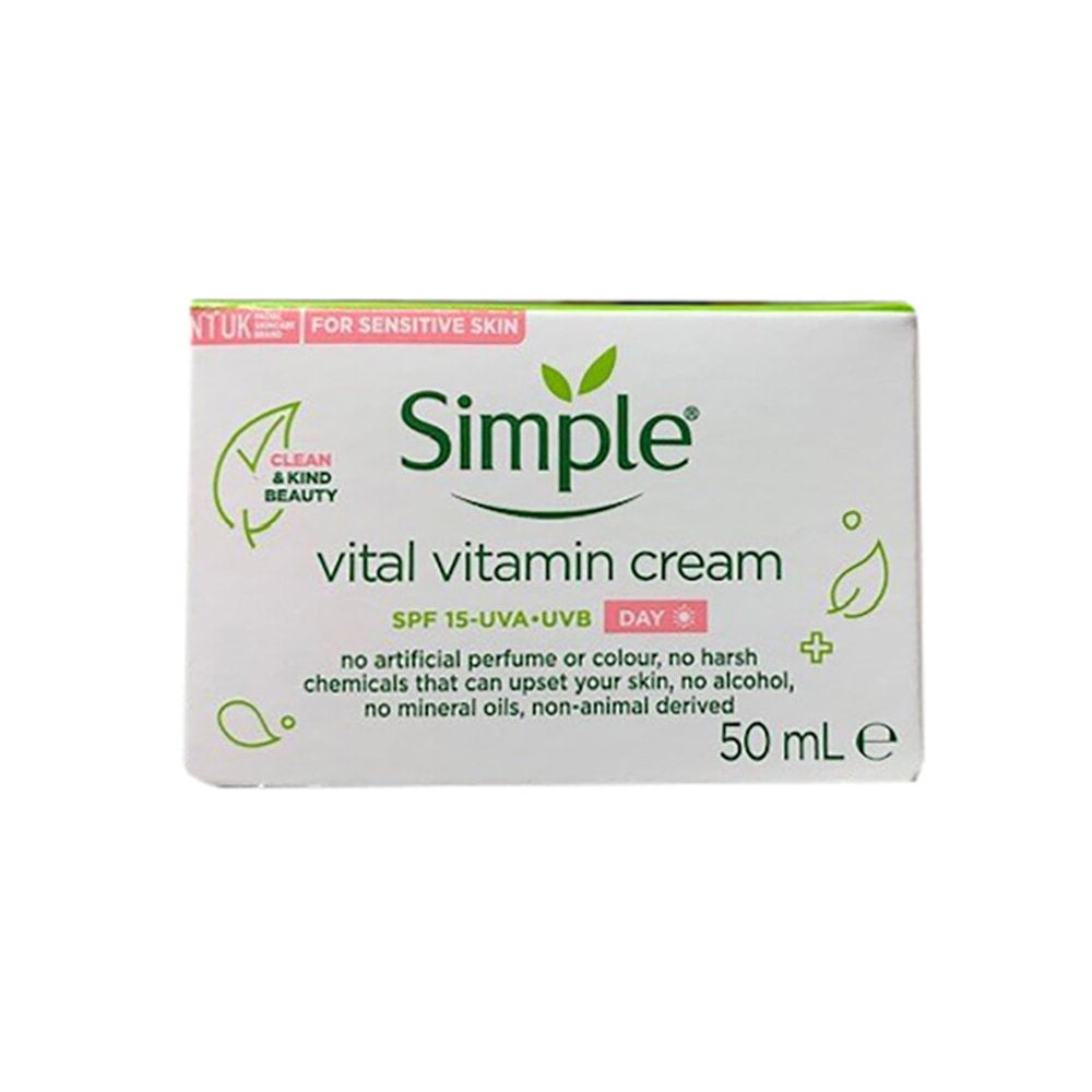 SIMPLE Vital Vitamin Cream SPF 15 Day Cream - 50ml. 
