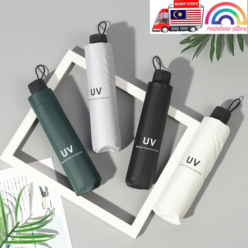 💥Ready Stock💥Manual Uv Umbrella Super Prevent Sun Folding Umbrella
