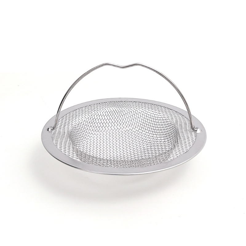 1Pc Water Sink Filter Shower Drain Hole Anti Blocking Mesh Stainless Steel Sink Strainer Floor Drain with Handle Kitchen Gadgets. 