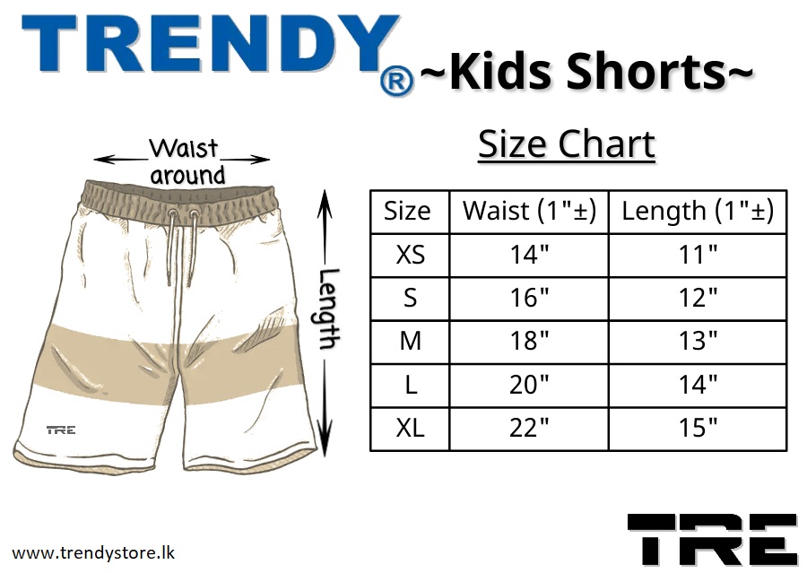 TRENDY Dry Fit Sporty Shorts for  Kid's  (Unisex). 