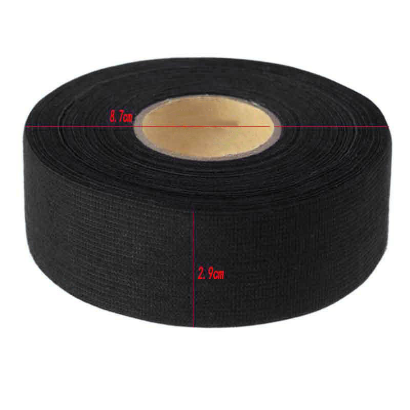 華麗 2 Rolls Fabric Duct Tape Black Insulating 15m Cloth Car 19mm 25mm