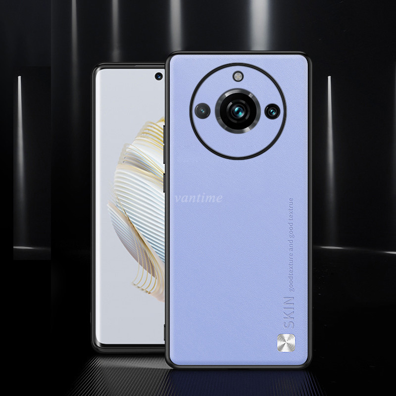 Vantime for Realme 11 Pro / 11 Pro+ Plus 5G Case Synthetic Leather Slim Matte Cover. 