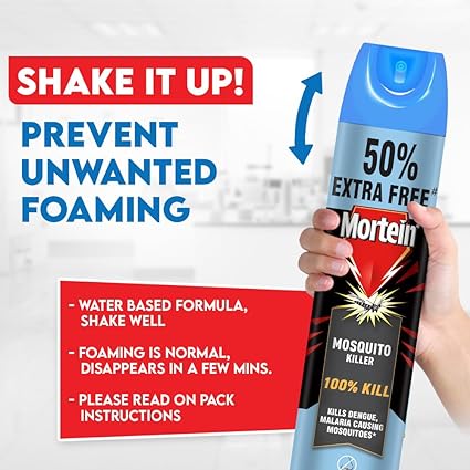Mortein 400ml +200 ml Free - Odourless, Mosquito Killer Spray | Flying Insect Killer | No Chemical Smell | 100% Kill Guarantee | Mosquito Repellent, Mosquito Spray Aerosol FROM (INDIA) SAM. 