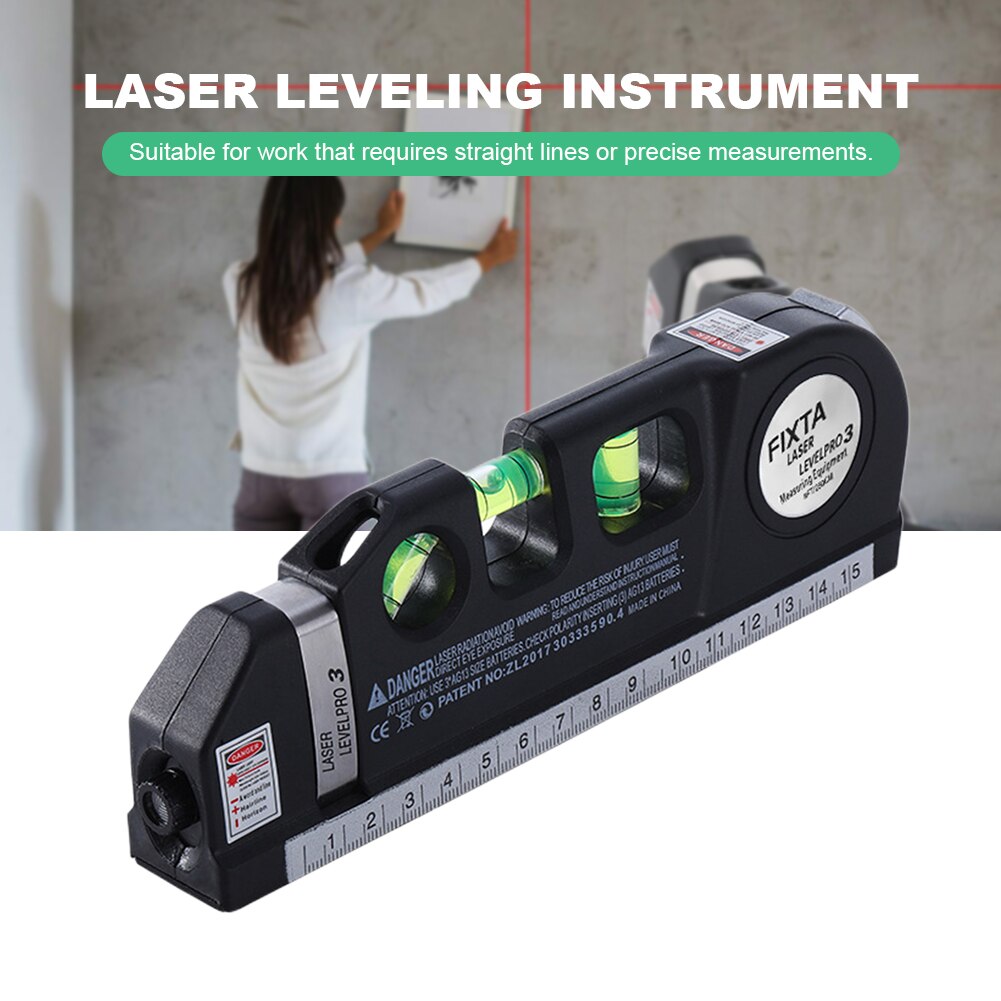 Horizontal Vertical Laser with 8 Feet Standard Metric Ruler Aligner ...