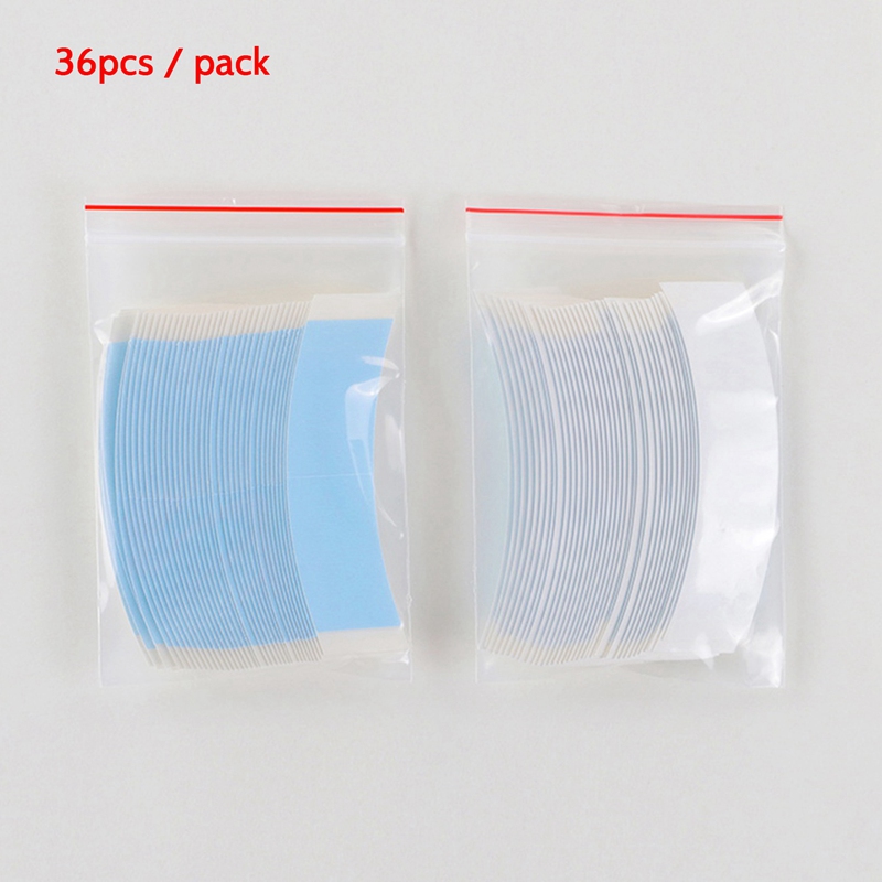 QUANBU 108Pc/Lot Strong Wig Double Tape Strips Fixed Hair System Adhesive Extension Lace Wig Waterproof Sweat Wig Film Adhesive. 