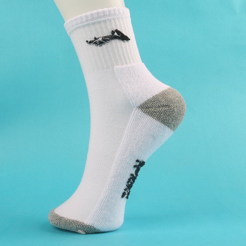 Li-Ning Lining towel bottom sports socks men's tube thickened badminton tennis socks sweat-absorbing running socks deodorant basketball socks. 