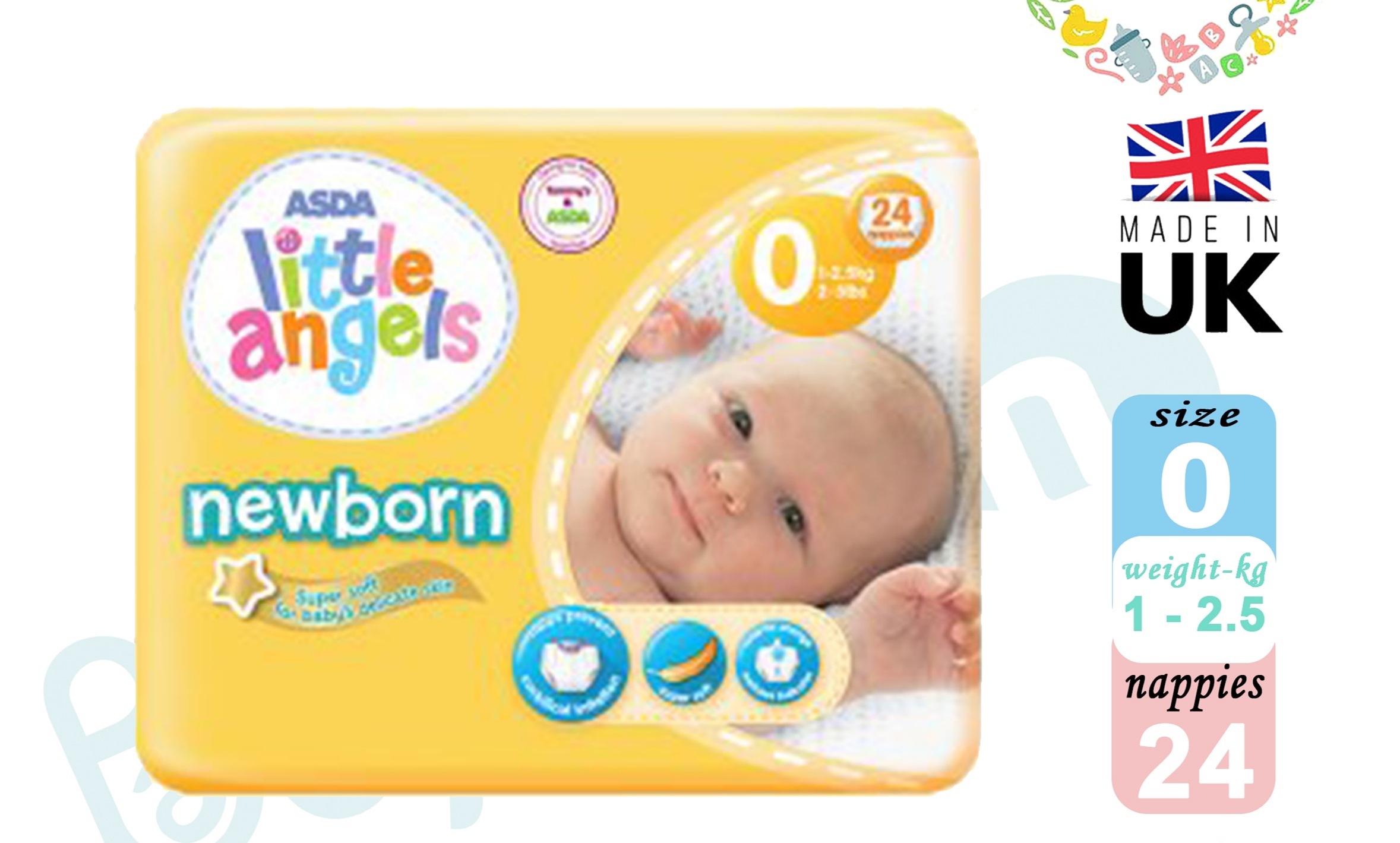 asda tiny baby nappies