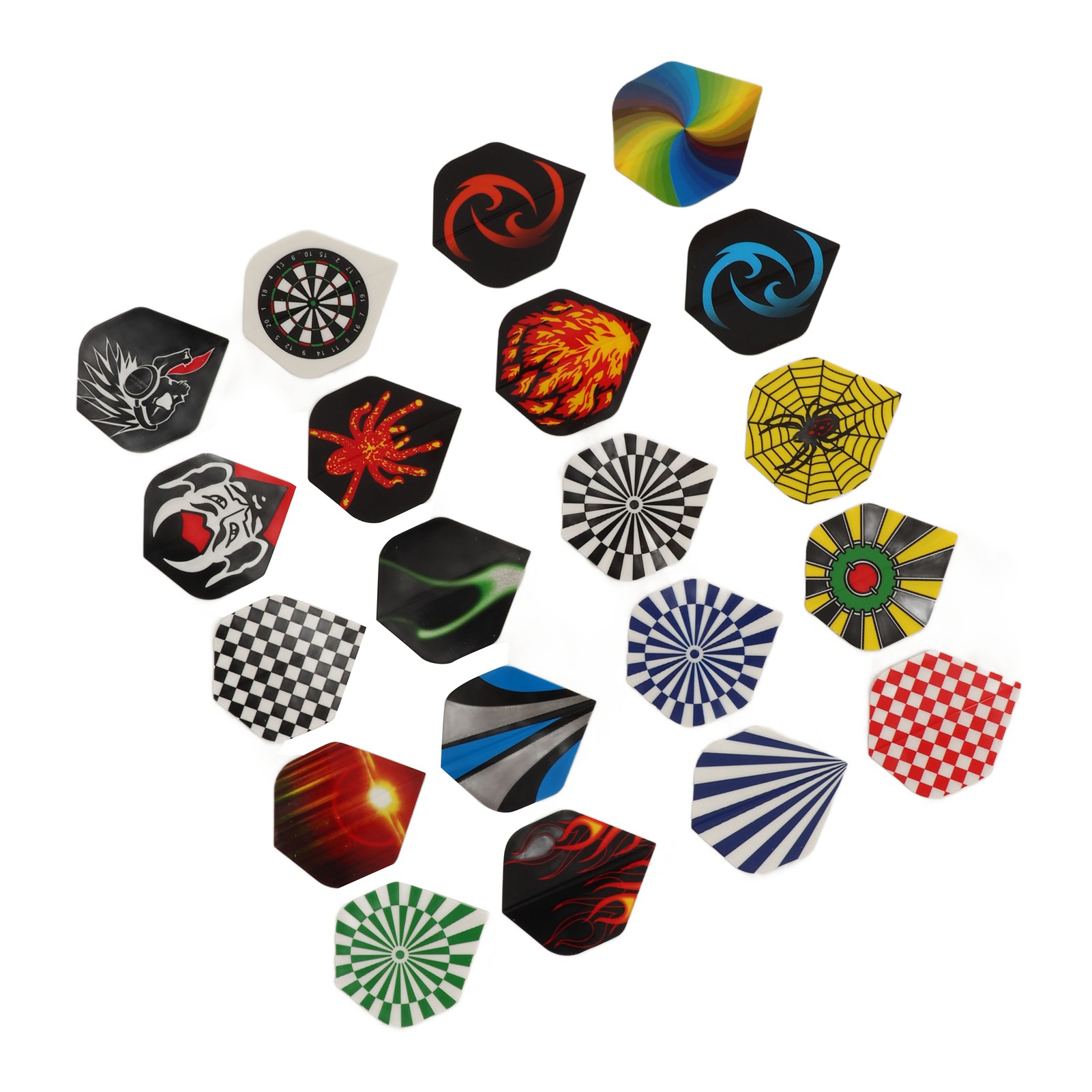 Professional Flight Feather Replacement Tails Wing Standard Dart Flights Set PET for Steel Tip Darts. 