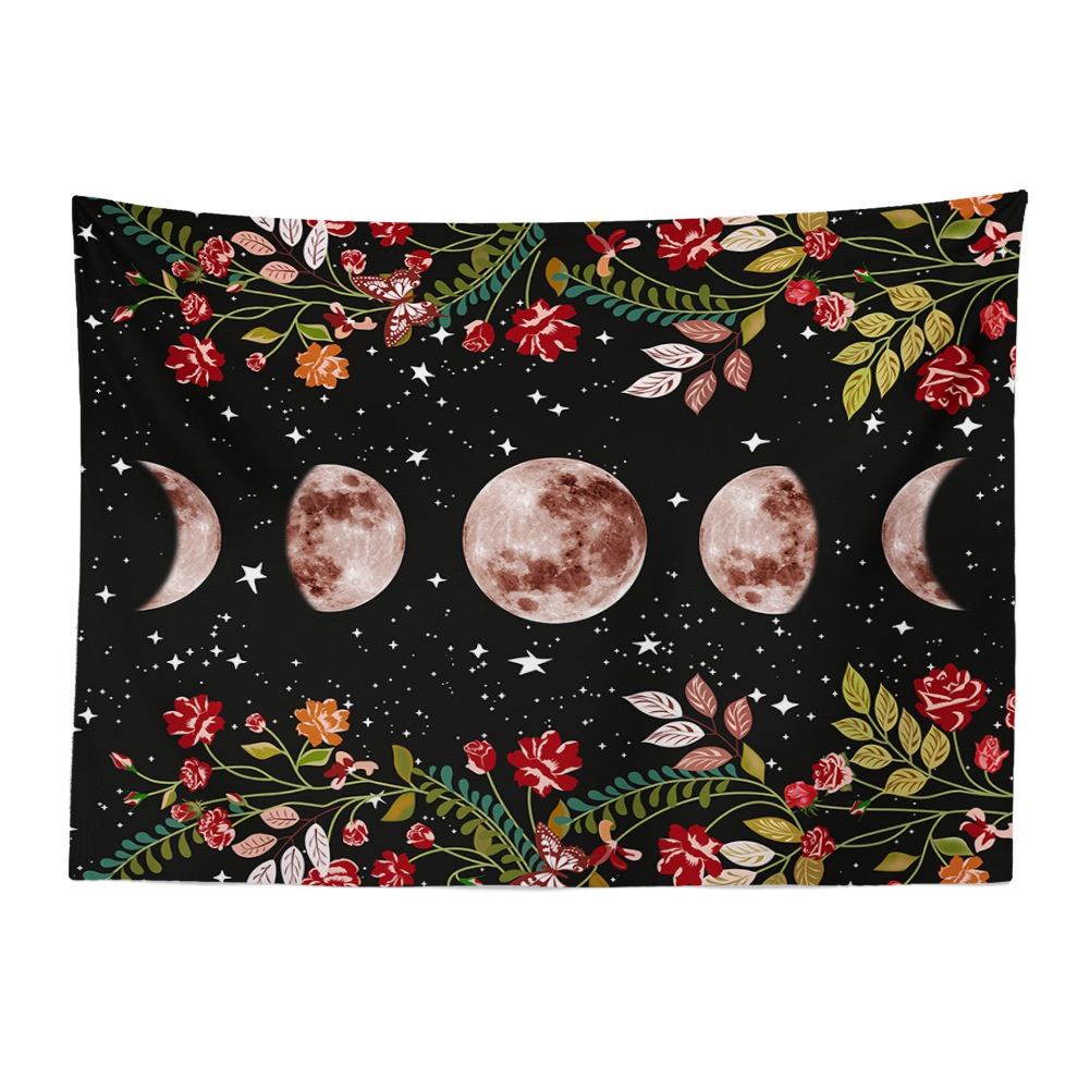 floral moon tapestry