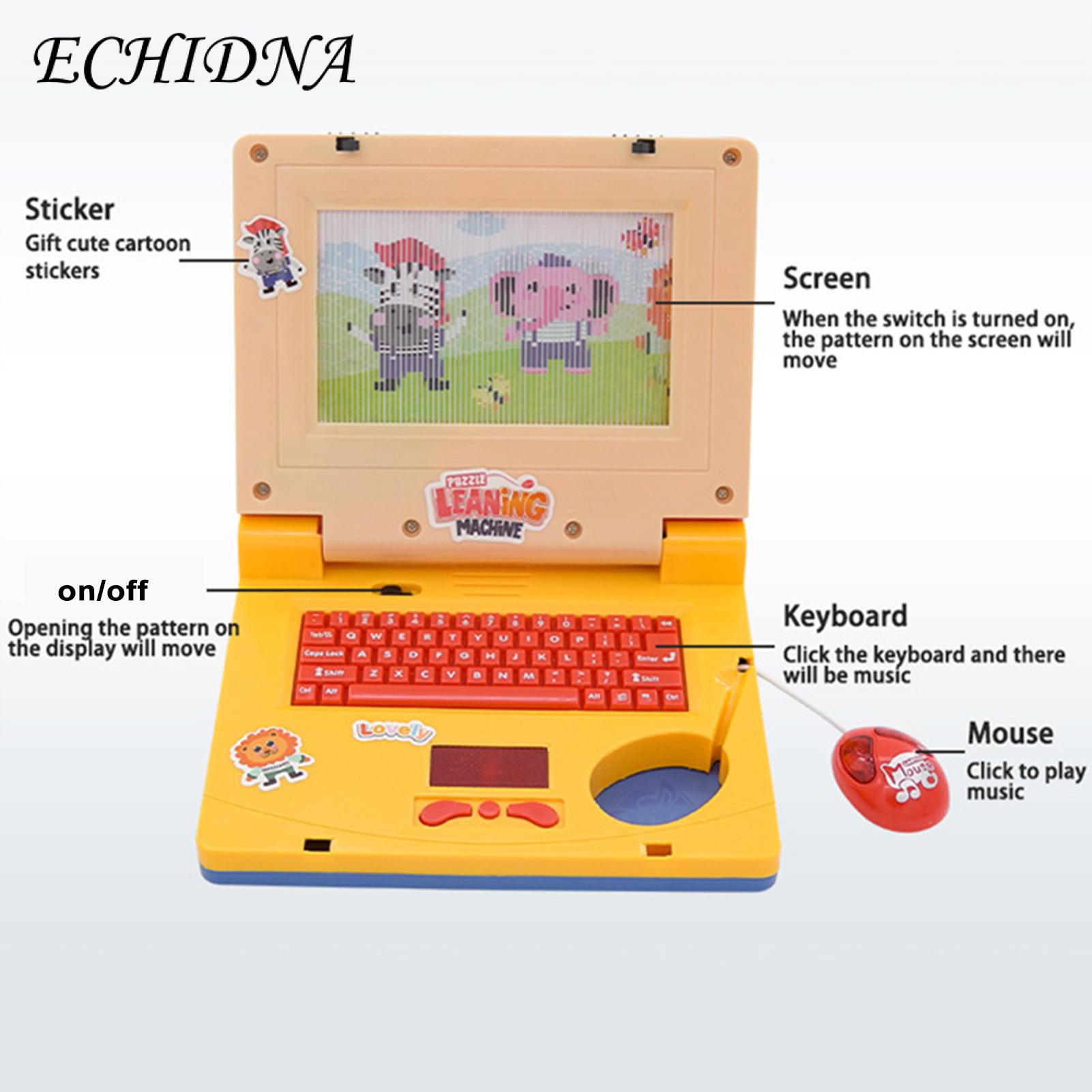 Children Computer Toy with Mouse Children's Learning Spelling Logic Animal Music Computer Toy Kids Laptop Toy. 