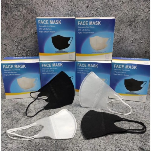 Duckbill Face Mask 3 Layers Disposable Earloop Unisex (50PCS). 