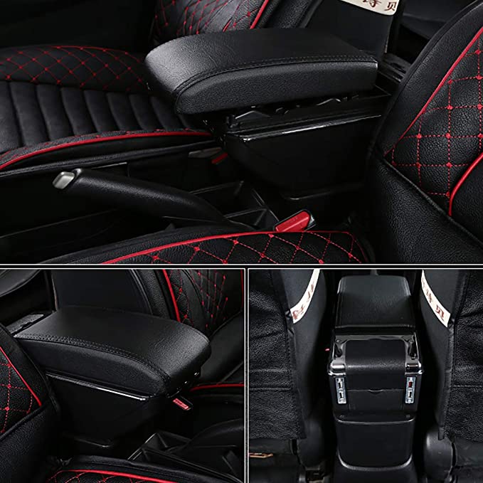 MG ZS  Car Universal Luxury Centre Console Armrest With 6 USB | Cup Holder | 2 Storage Box & Ash Tray