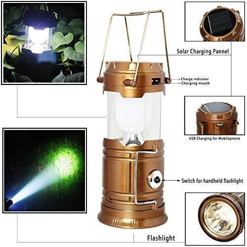 EcoSport Solar Rechargeable Light for Outdoor Indoor Camping Hiking Torch Light LED. 
