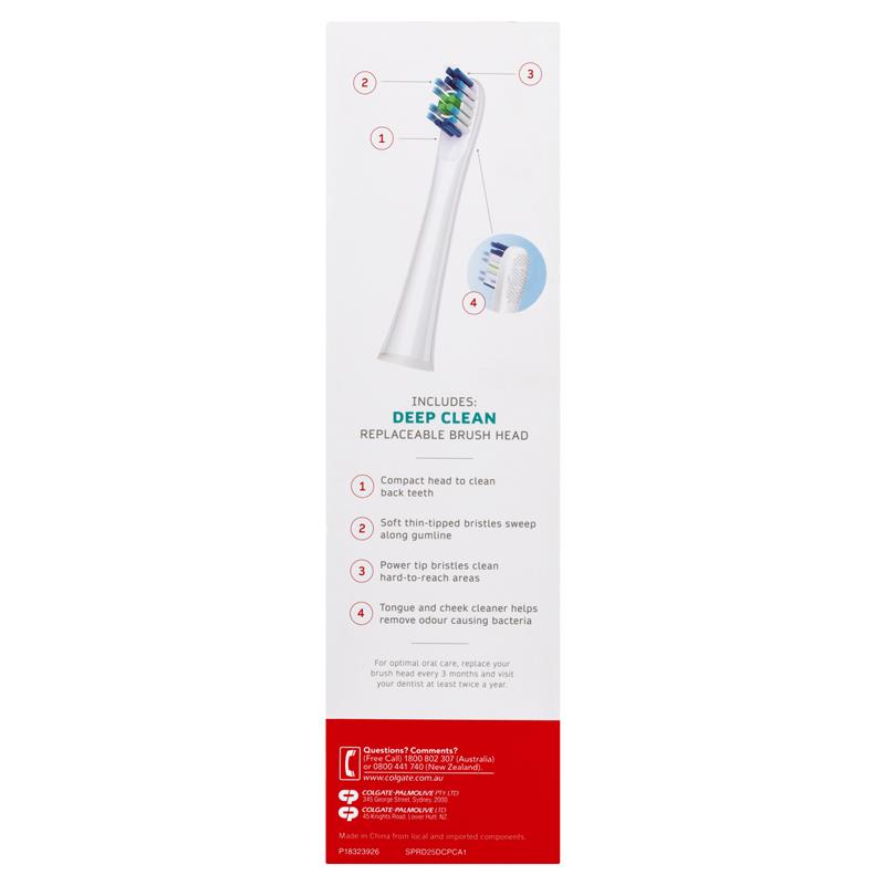Colgate ProClinical 250R Deep Clean Rechargeable Electric Toothbrush with 2 Brush Heads. 