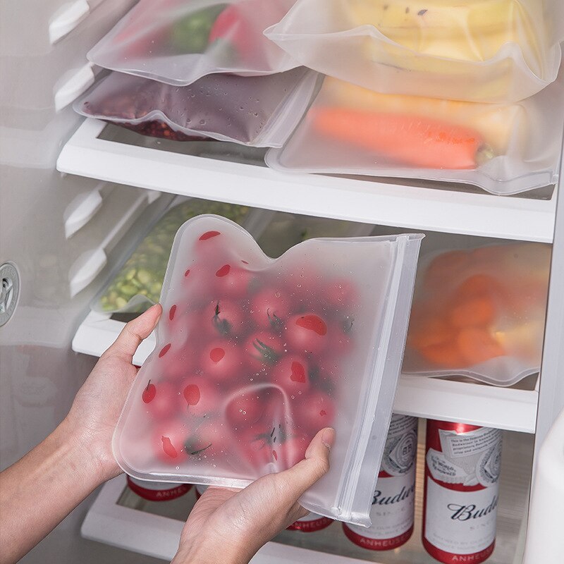 【Alizeker Mall】EVA Food Refrigerator Food Bag Fruit Seal Bag Keep Fresh Zip Lock. 