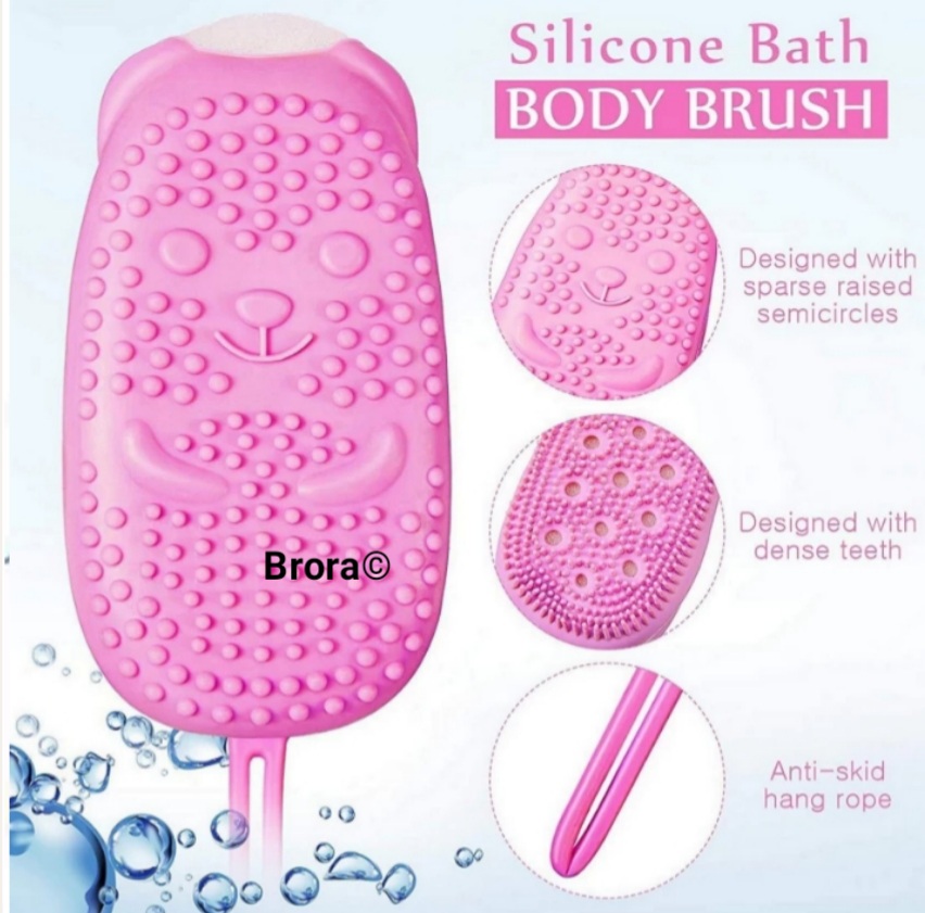Silicone Bath Shower Brush, Silicone Body Scrubber Loofah | Daraz.lk
