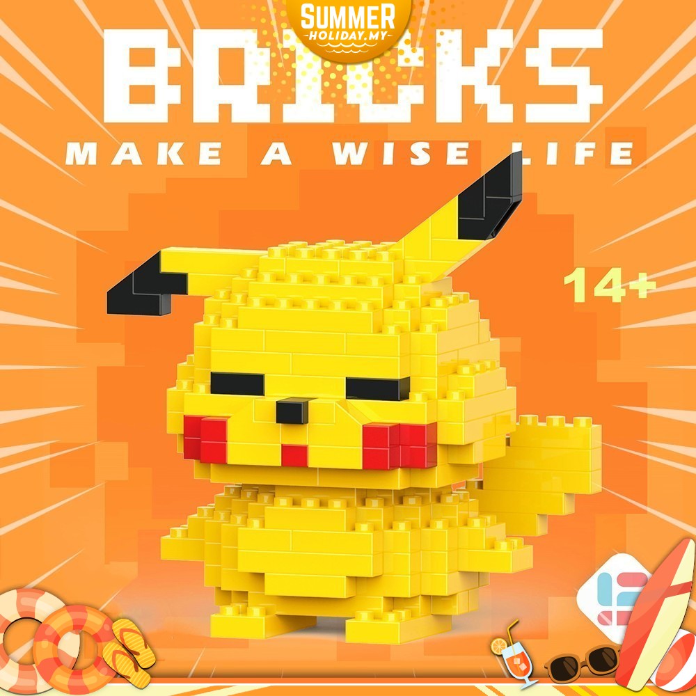 [ Ready Stock ] BRICKS Cute Cartoon Series Nano Block Mini Block Gift Decoration Building Brick Toy Boy Girl 卡通微型积木. 