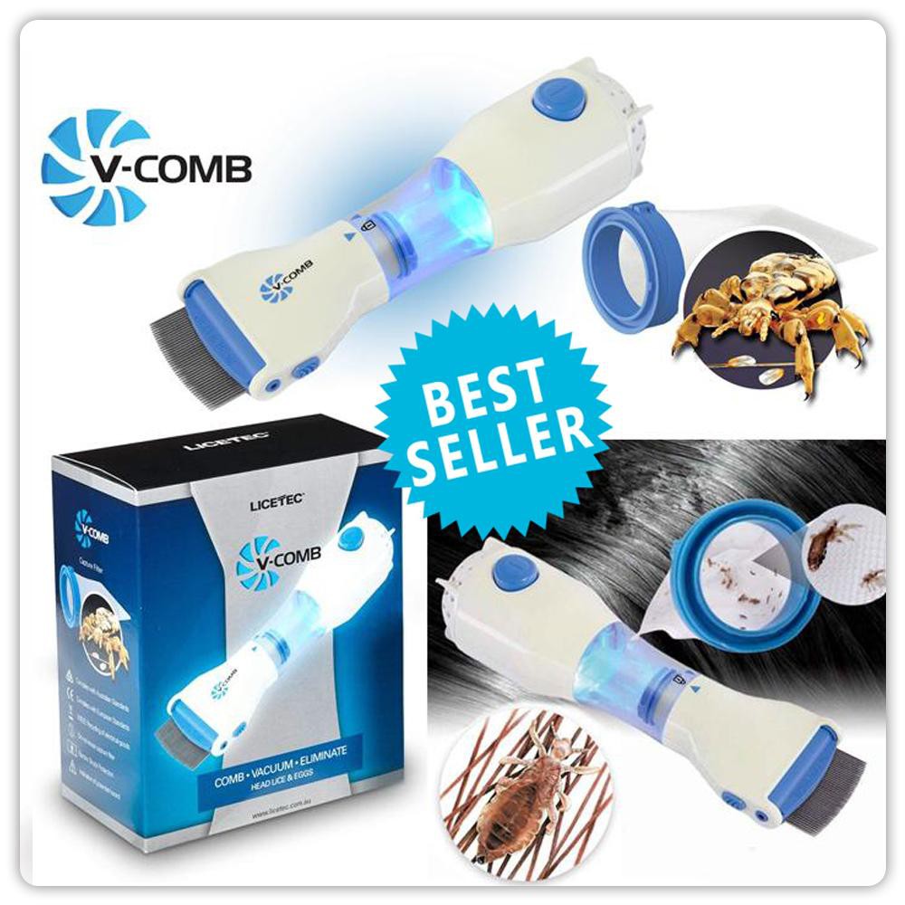 Painless Lice Removal with Electric Vacuum Comb Automatic Dandruff and