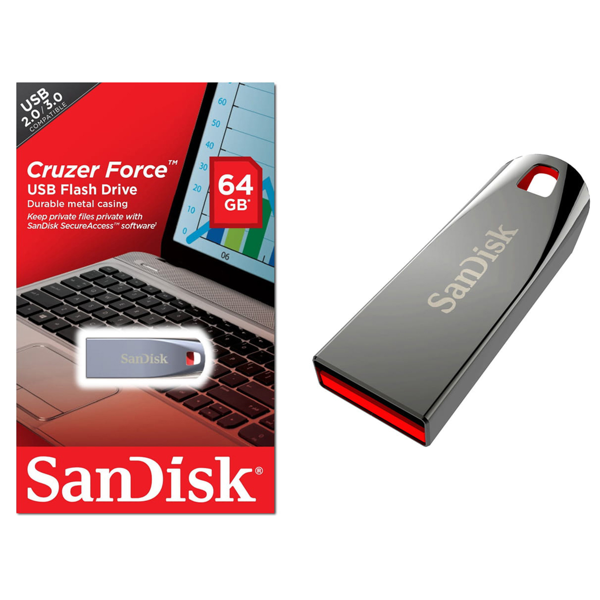 Sandisk 64GB Cruzer Force USB Pen Flash Drive