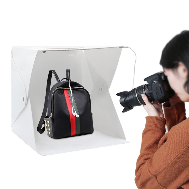 Online products Gem Photography Lighting & Studio Equipment Camera DSLR Photography Photo Light Box 20cm Mini Studio Box Kit Photography Shooting light Box with 6 color backgrounds. 