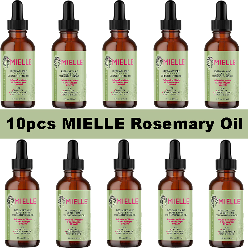 Mielle Original Rosemary Mint Scalp Hair Strengthening Oil Biotin Essential Oils Nourishing Treatment Split Ends Dry All Types