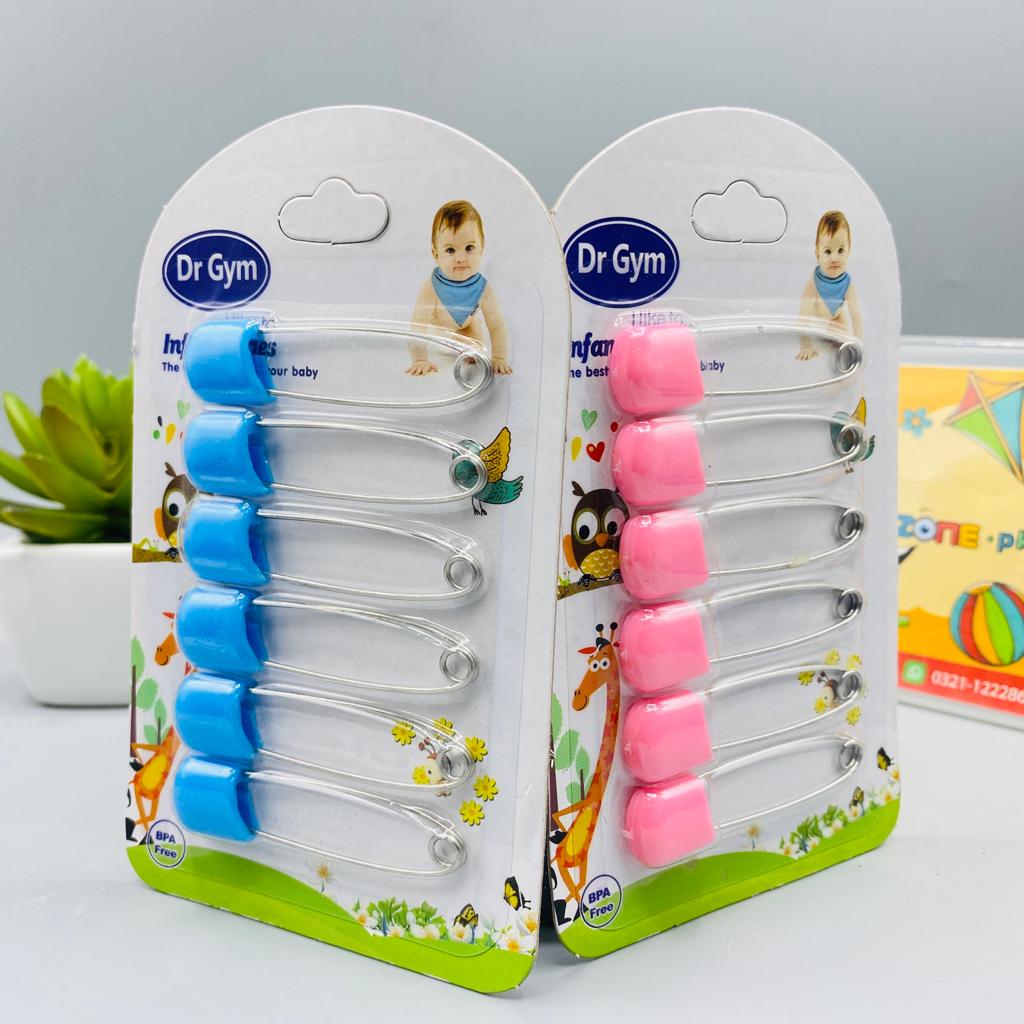SAFETY PIN (DG-702)  Head Safety Pins Infant Kids Cloth Nappy Locking Brooch Buckles U-shaped Baby Care Shower Diaper Clips Holder |Blackkito|. 