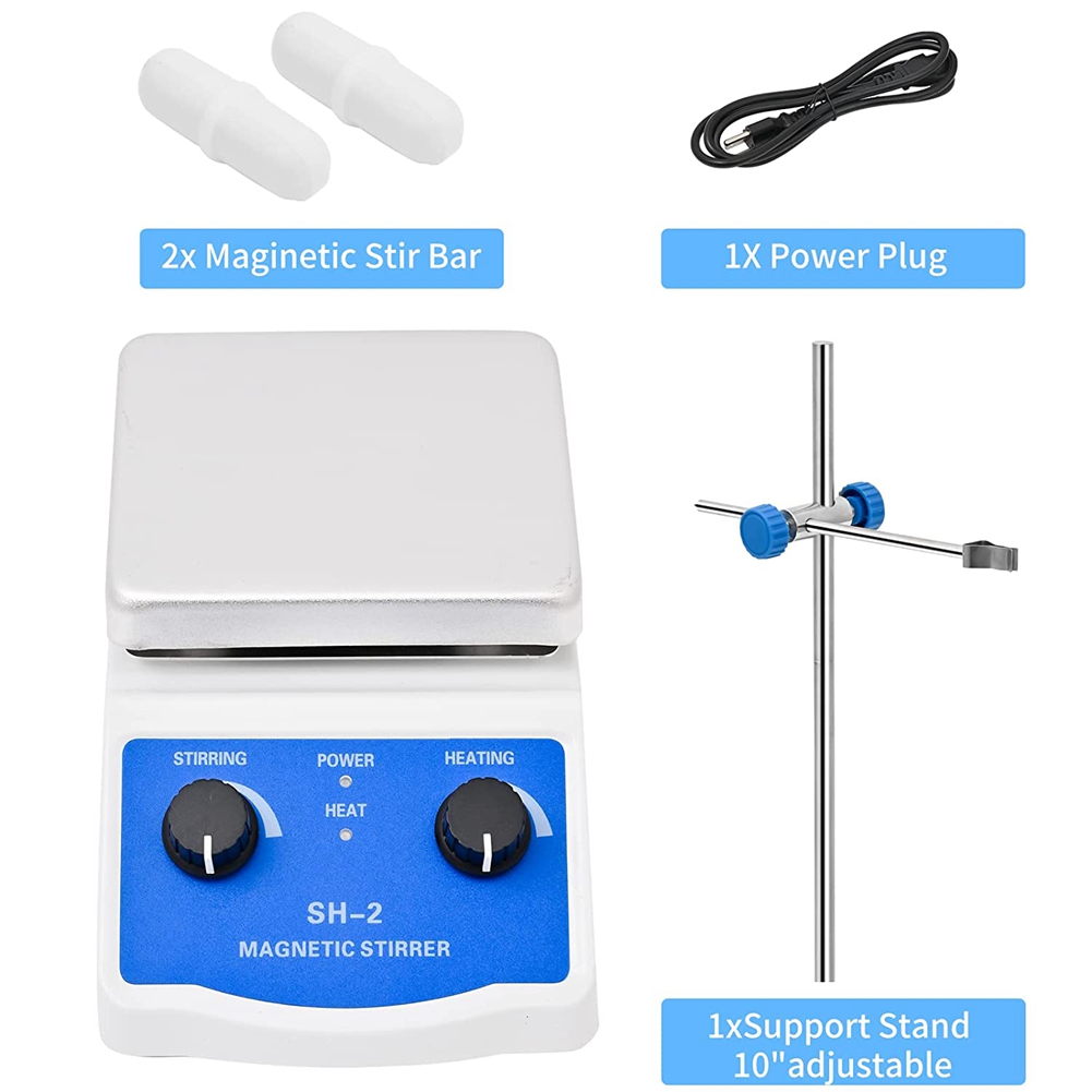 Lab Magnetic Stirrer Plate Hot Stir Mixer 1000Ml Capacity US Plug. 