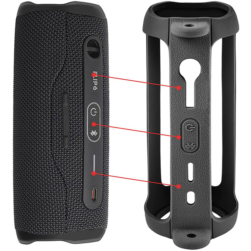 2X for JBL Flip 6 Case Cover Audio Storage Bag with Shoulder Strap Carabiner Travel Carrying Protective Storage Bag. 