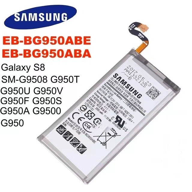 Samsung Galaxy S8 Battery Original Quality and Capacity Model EB-BG950ABE Fit for G950 G950F G950FD G950U Battery