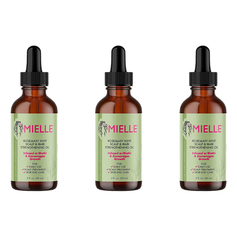 Mielle Original Rosemary Mint Scalp Hair Strengthening Oil Biotin Essential Oils Nourishing Treatment Split Ends Dry All Types. 