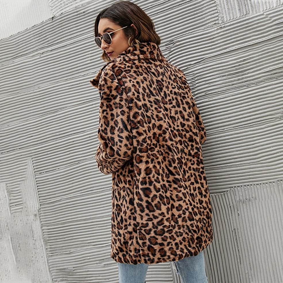 Plush Jacket Autumn And Winter Leopard 
