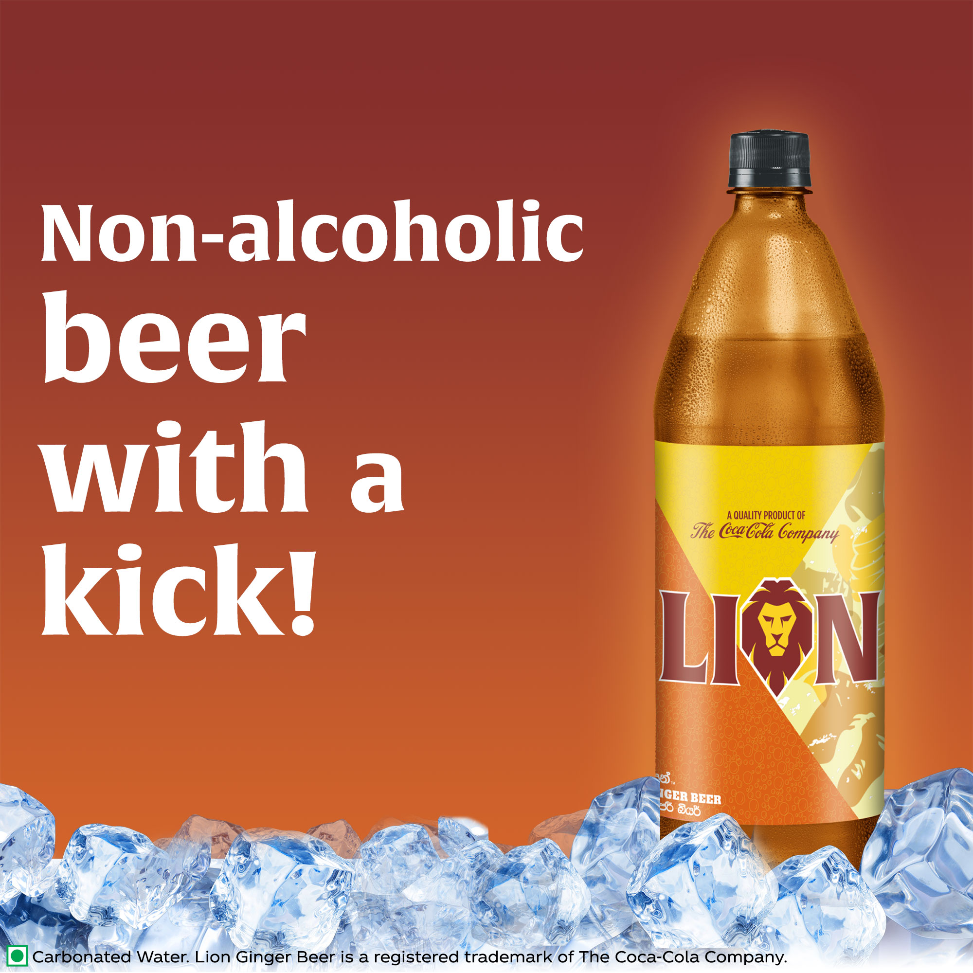 Lion Ginger Beer, Non-Alcoholic Beer with Distinctive Ginger Flavour, Flavourful Mixer, PET Bottle, 1000 ML. 
